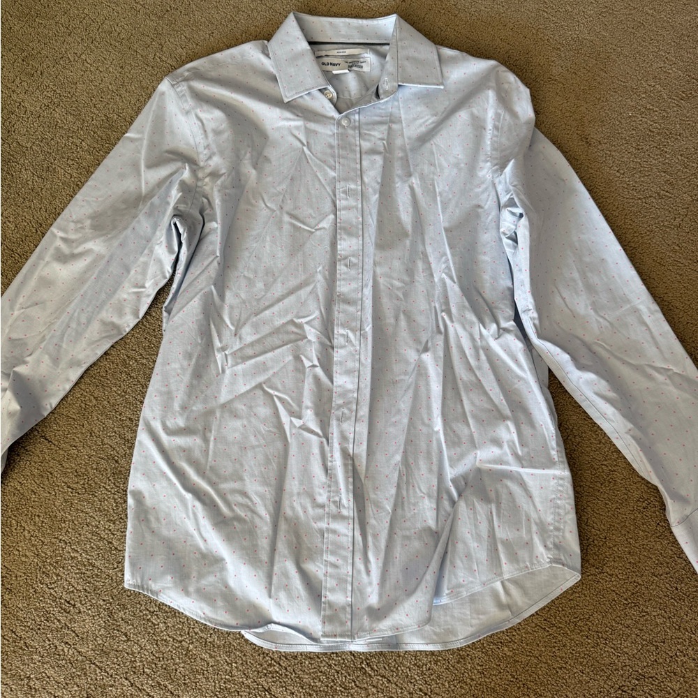 Old Navy Blue Dress Shirt Classic Style